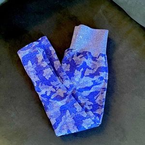 NVGTN electric blue camo leggings